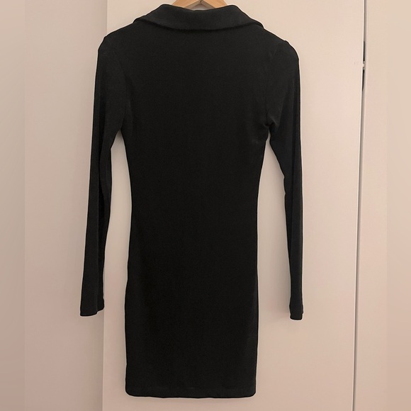 Princess Poly elody long sleeve mini dress in black with silver snap buttons NWT - Picture 8 of 9